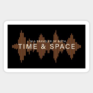 I'm a traveler of both time & space - vintage design Sticker